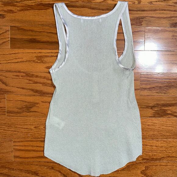 Zara Grey Scoop Neck Delicate Sheer Viscose Linen Mesh Knit Tank Top Size XS - Picture 11 of 15